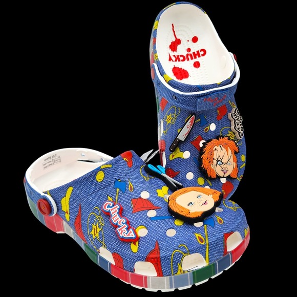 Crocs Chucky Classic Clog Men Size 11 Slip On Childs Play Movie Shoes NEW READ - Picture 12 of 16